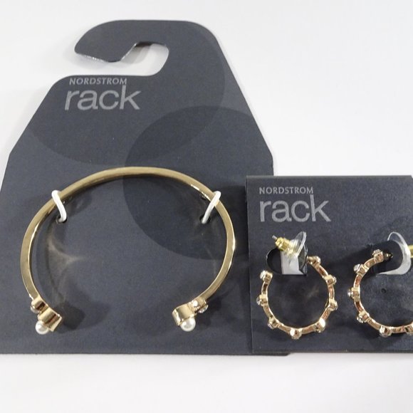 Nordstrom Rack Jewelry Nordstrom Rack Pearl Cuff Bracelet Hoop